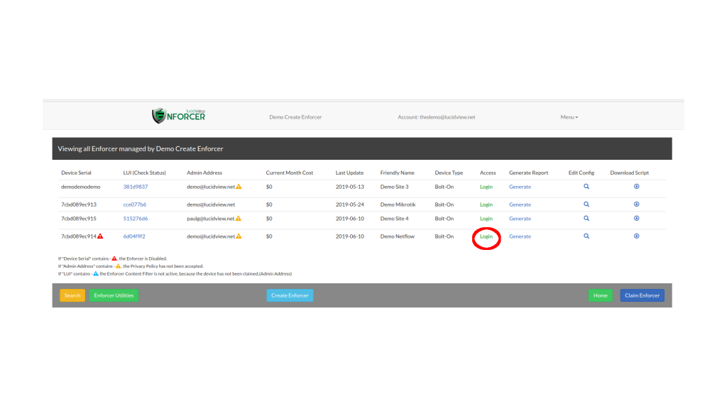 Select Enforcer to Schedule Reports