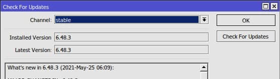 Releases of RouterOS supported